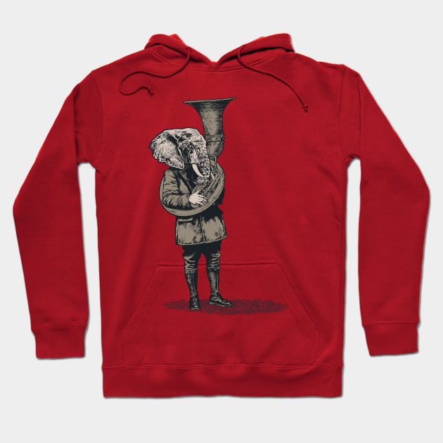 Music Elephant Hoodie by viSionDesign